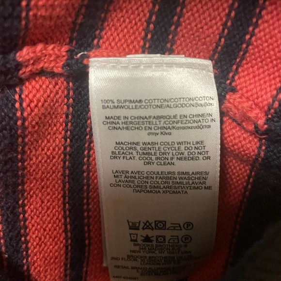 Brooks Brothers Women’s Striped Knit Zippered Cardigan Size Large - Picture 6 of 6